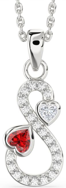 Diamond Silver Infinity Necklace