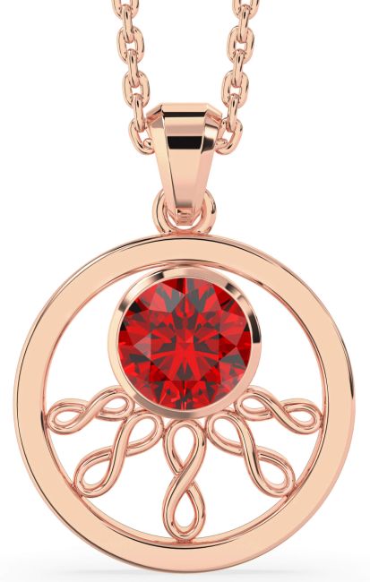 Ruby Rose Gold Infinity Necklace
