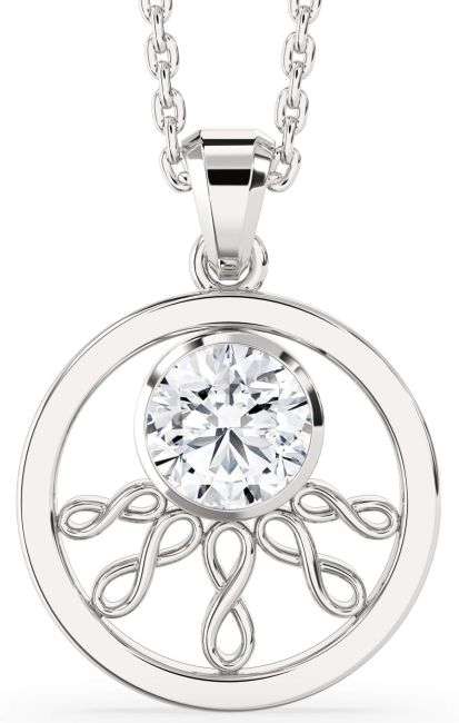 Diamond Silver Infinity Necklace