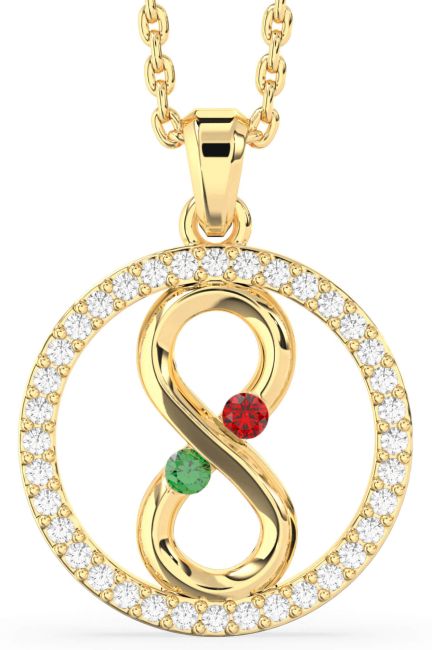 Diamond Gold Infinity Necklace