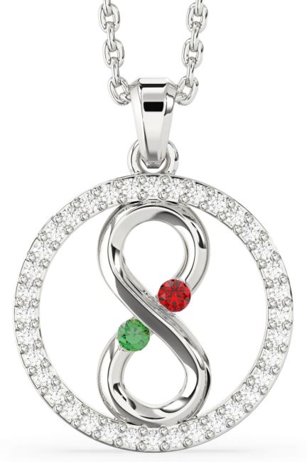 Diamond Platinum Infinity Necklace