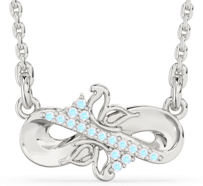 Moonstone Silver Infinity Butterfly Necklace