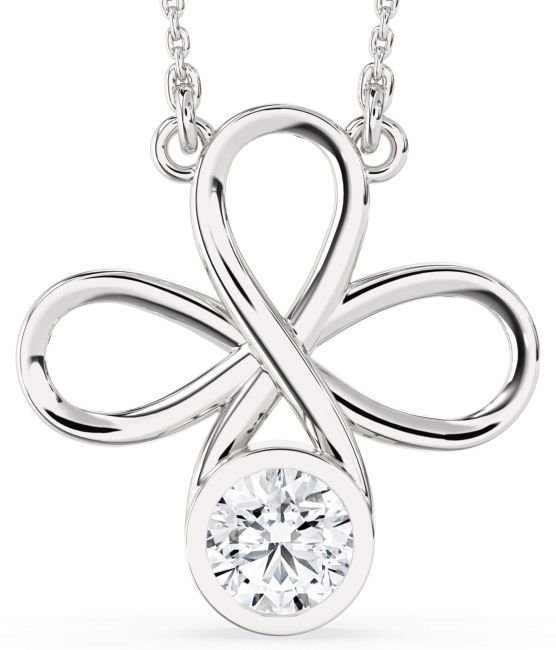 Diamond Platinum Infinity Necklace
