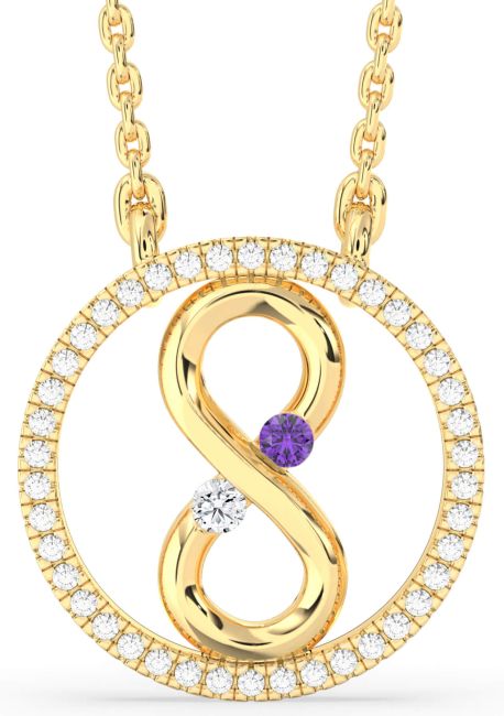Diamond Gold Infinity Necklace