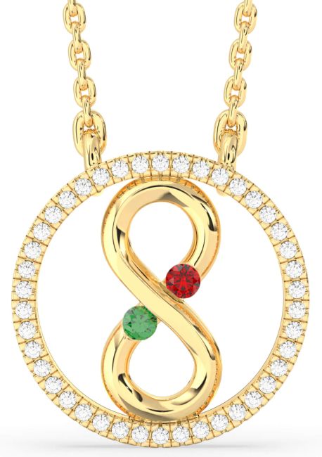 Diamond Gold Infinity Necklace