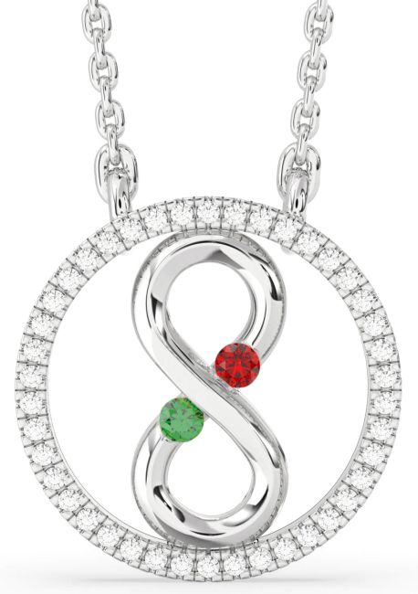 Diamond Platinum Infinity Necklace