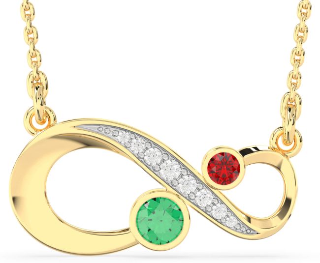 Diamond Gold Infinity Necklace