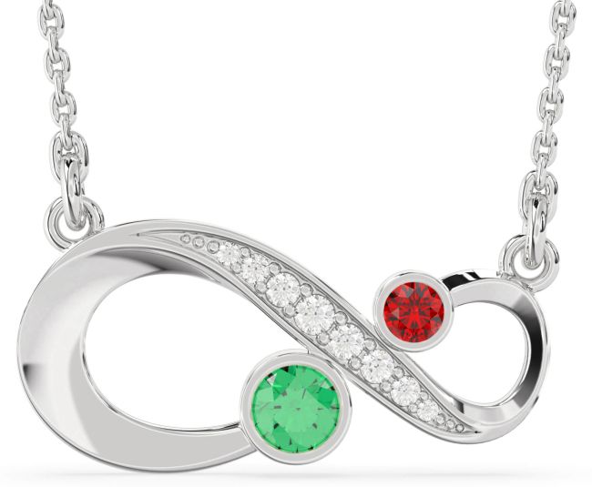 Diamond Platinum Infinity Necklace