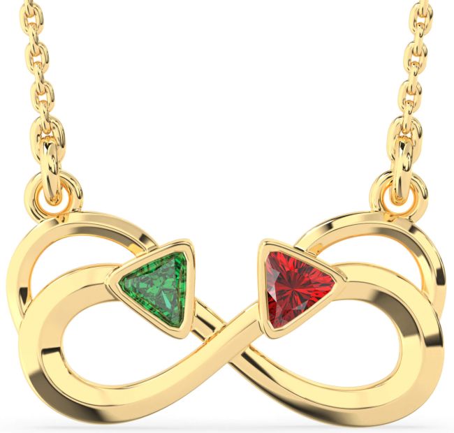 Gold Silver Infinity Necklace