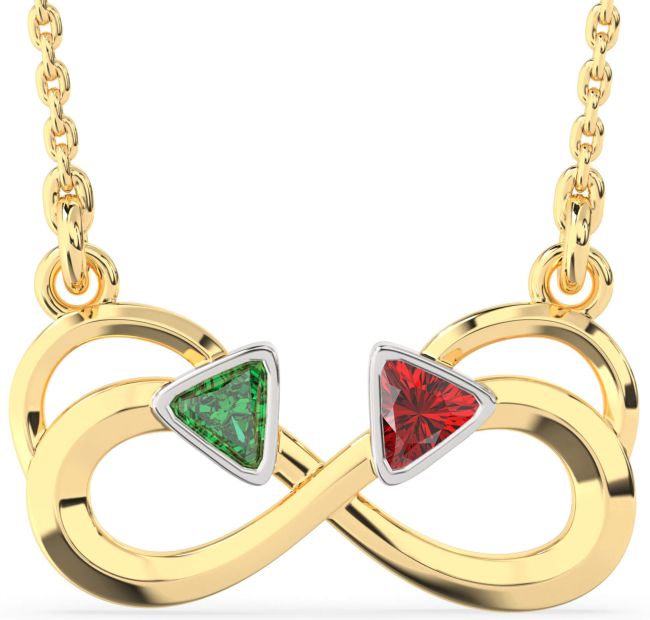Gold Silver Infinity Necklace