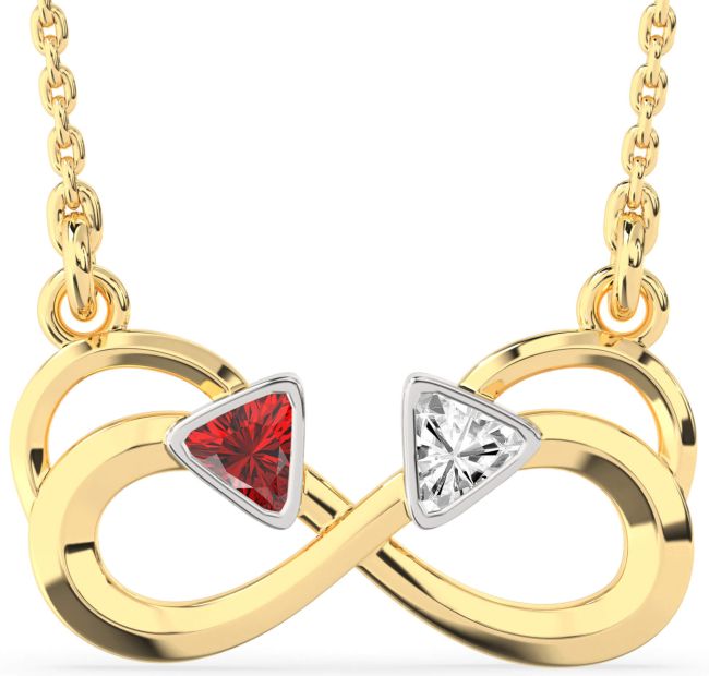 Gold Silver Infinity Necklace