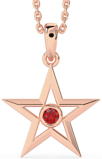 Ruby Rose Gold Star Necklace