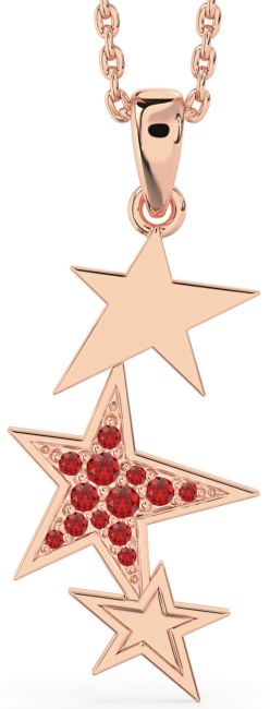 Ruby Rose Gold Star Necklace
