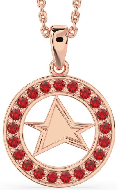 Ruby Rose Gold Silver Star Necklace