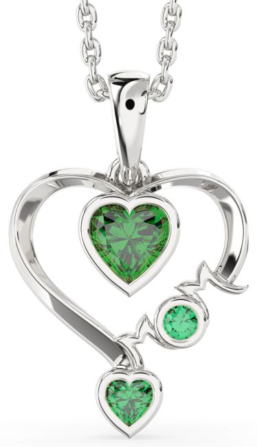 Emerald Platinum Necklace