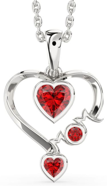 Ruby Platinum Necklace