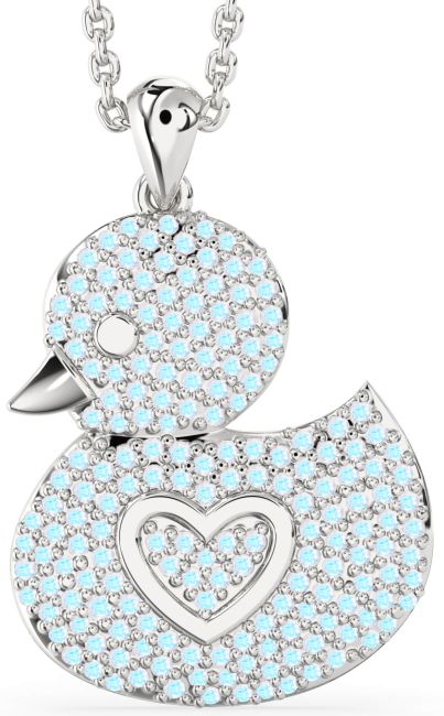 Moonstone Silver Bird Necklace