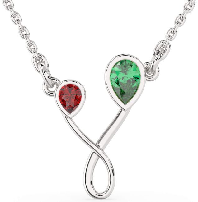 Platinum Teardrop Necklace