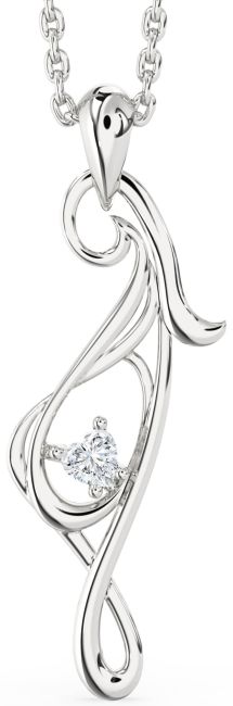 Diamond Platinum Heart Necklace