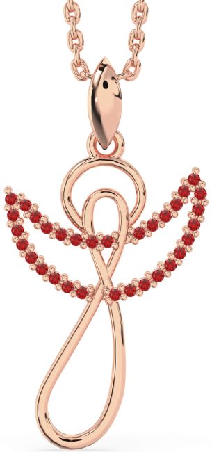 Ruby Rose Gold Angel Infinity Necklace