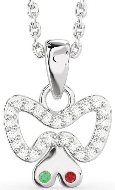Diamond Platinum Butterfly Necklace