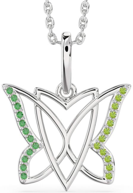 Platinum Butterfly Necklace