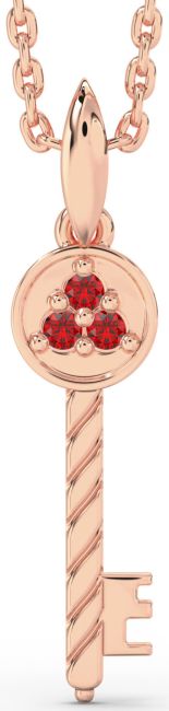 Ruby Rose Gold Key Necklace