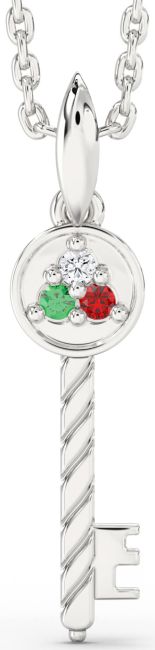Platinum Key Necklace