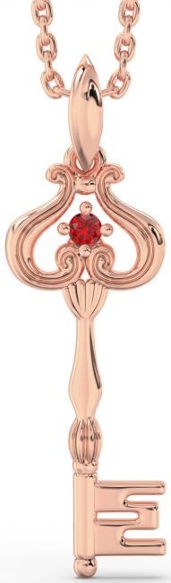 Ruby Rose Gold Key Necklace