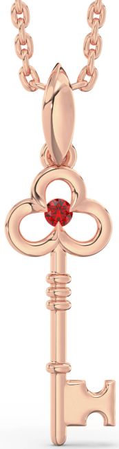 Ruby Rose Gold Key Necklace