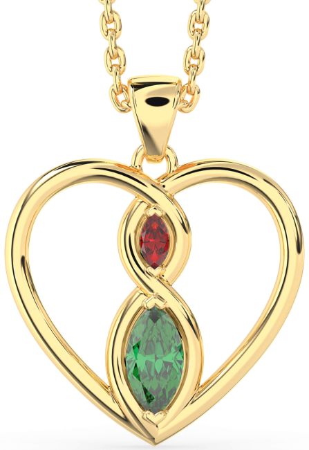 Gold Heart Infinity Necklace