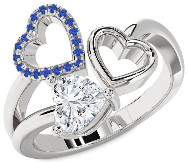 Platinum Heart Promise Ring