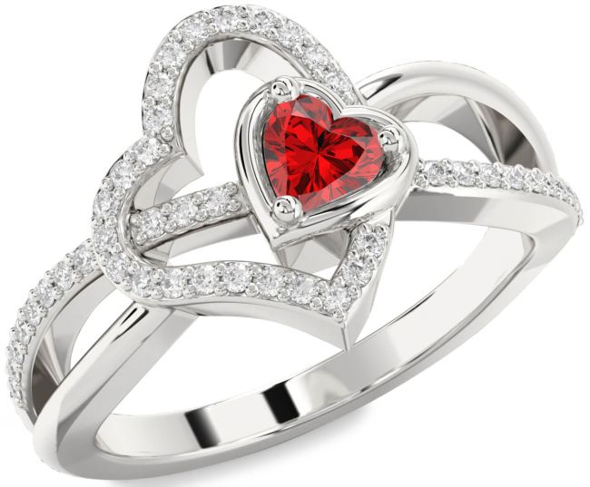 Diamond White Gold Heart Promise Ring