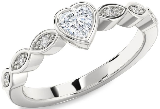 Diamond White Gold Heart Promise Ring