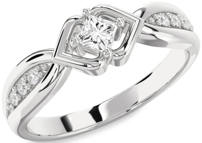 Diamond White Gold Princess Promise Ring