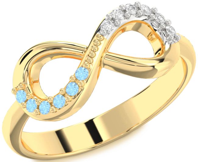 Gold Infinity Round Promise Ring