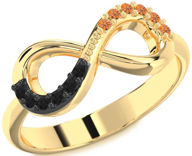 Gold Infinity Round Promise Ring