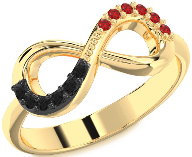 Gold Infinity Round Promise Ring