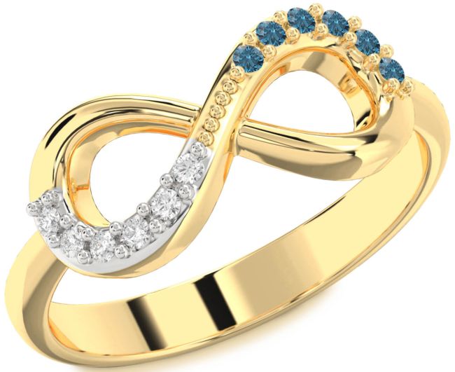 Gold Infinity Round Promise Ring