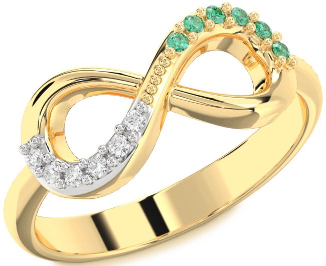 Gold Infinity Round Promise Ring