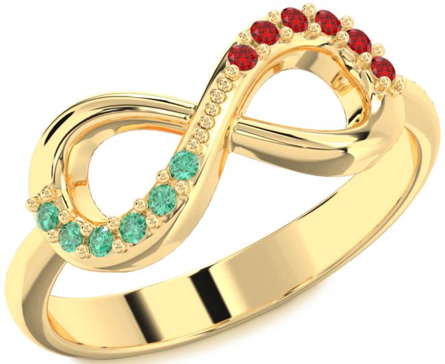 Gold Infinity Round Promise Ring