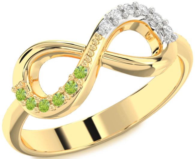Gold Infinity Round Promise Ring