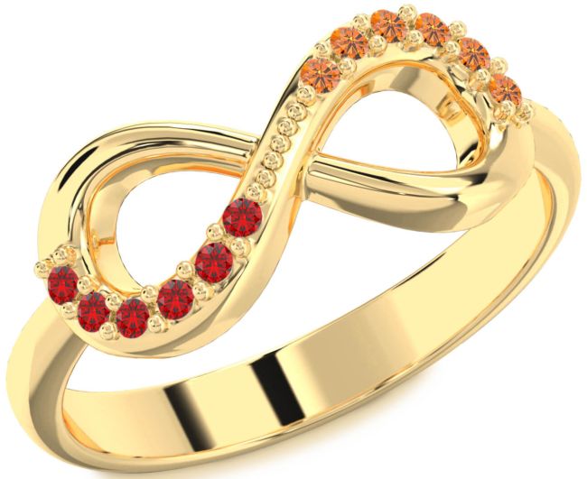 Gold Infinity Round Promise Ring