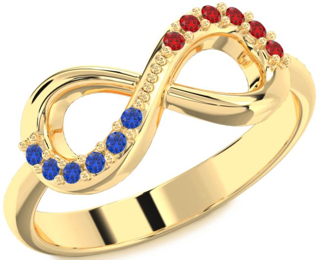 Gold Infinity Round Promise Ring