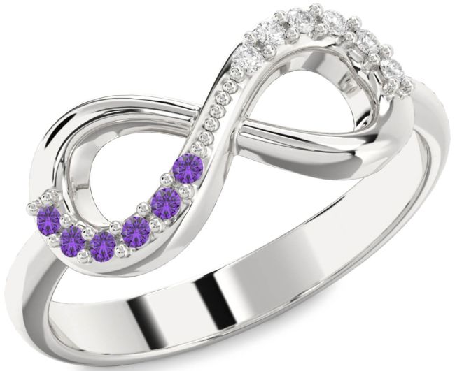 Silver Infinity Round Promise Ring