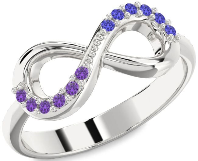 Silver Infinity Round Promise Ring