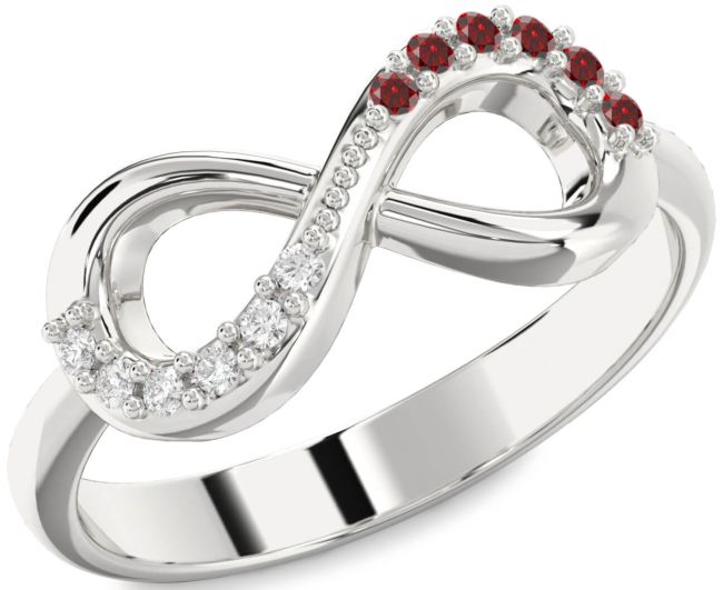 Silver Infinity Round Promise Ring