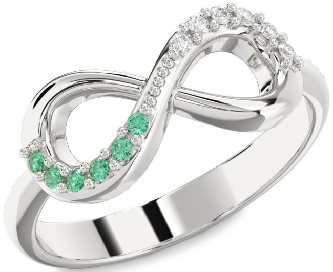 Silver Infinity Round Promise Ring
