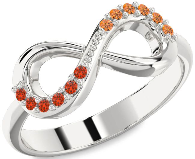 Silver Infinity Round Promise Ring