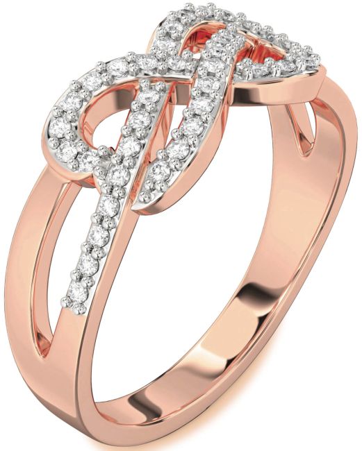 Lab Diamond Rose Gold Infinity Ring